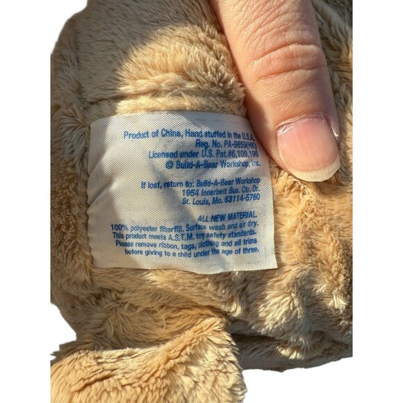 Build A Bear Sitting Plush Stuffed Velvet Hugs Teddy Support Pillow Pet Toy - Picture 9 of 12